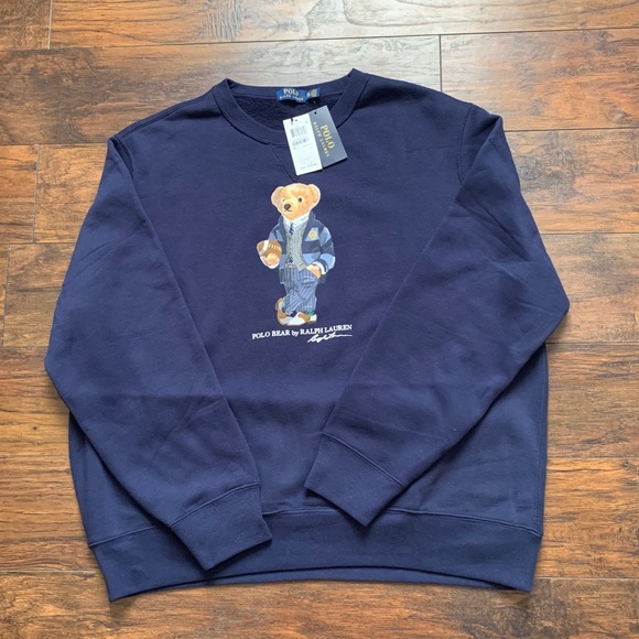 rugby bear fleece hoodie